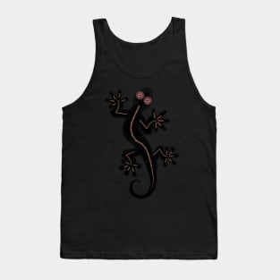 Spirograph Gecko silhouette Tank Top